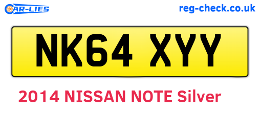 NK64XYY are the vehicle registration plates.