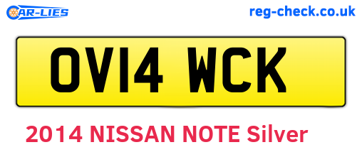 OV14WCK are the vehicle registration plates.