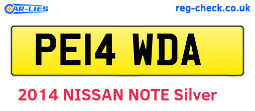 PE14WDA are the vehicle registration plates.