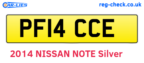 PF14CCE are the vehicle registration plates.