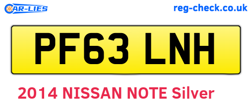 PF63LNH are the vehicle registration plates.