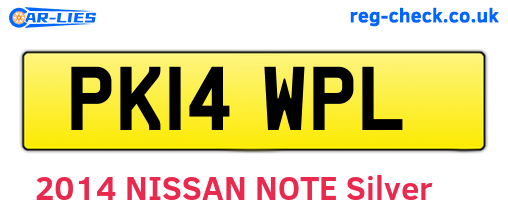 PK14WPL are the vehicle registration plates.