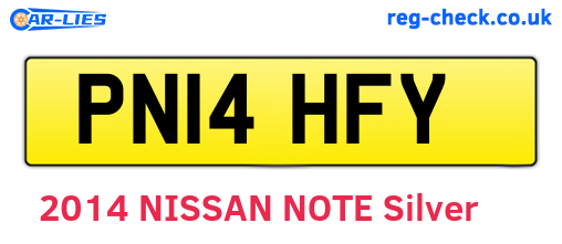PN14HFY are the vehicle registration plates.