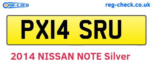 PX14SRU are the vehicle registration plates.