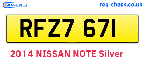 RFZ7671 are the vehicle registration plates.