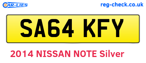 SA64KFY are the vehicle registration plates.