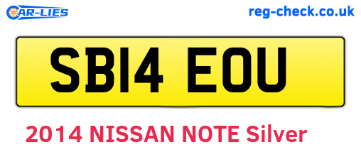 SB14EOU are the vehicle registration plates.