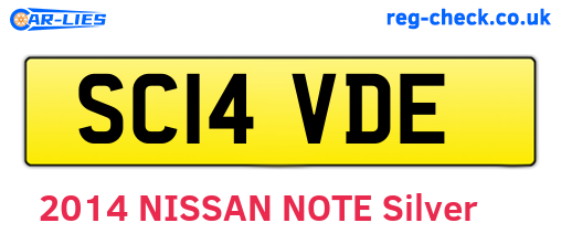 SC14VDE are the vehicle registration plates.