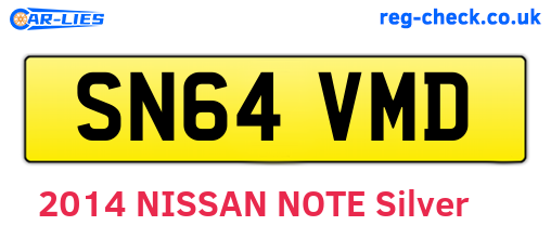 SN64VMD are the vehicle registration plates.