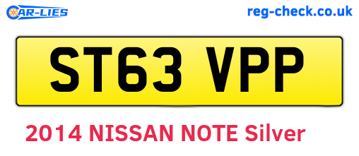 ST63VPP are the vehicle registration plates.