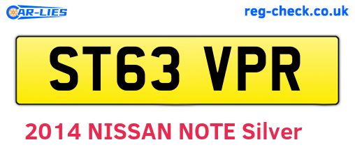 ST63VPR are the vehicle registration plates.