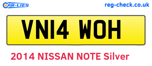 VN14WOH are the vehicle registration plates.