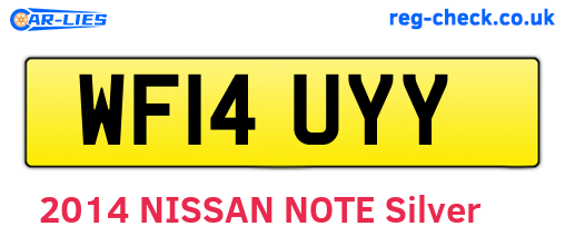 WF14UYY are the vehicle registration plates.