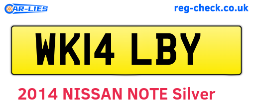 WK14LBY are the vehicle registration plates.