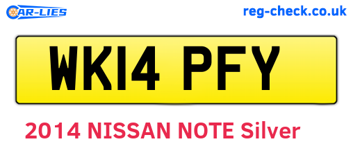 WK14PFY are the vehicle registration plates.