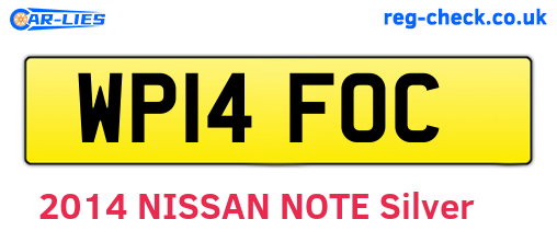 WP14FOC are the vehicle registration plates.
