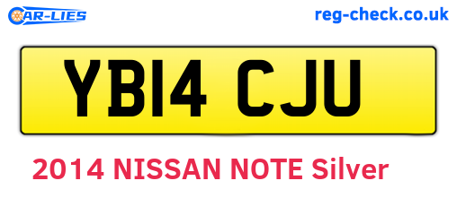 YB14CJU are the vehicle registration plates.