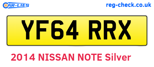 YF64RRX are the vehicle registration plates.