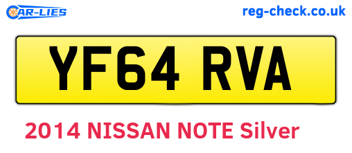 YF64RVA are the vehicle registration plates.
