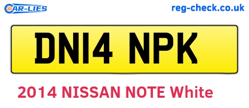 DN14NPK are the vehicle registration plates.