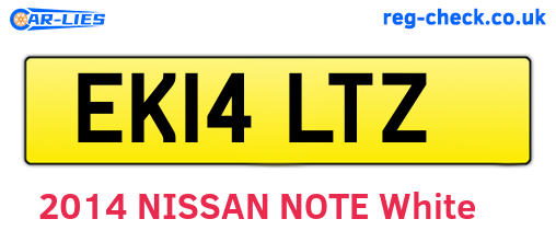 EK14LTZ are the vehicle registration plates.