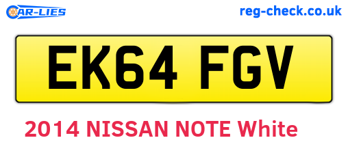 EK64FGV are the vehicle registration plates.
