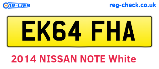 EK64FHA are the vehicle registration plates.