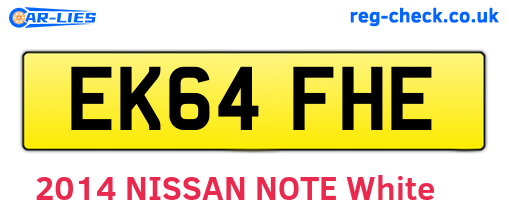EK64FHE are the vehicle registration plates.