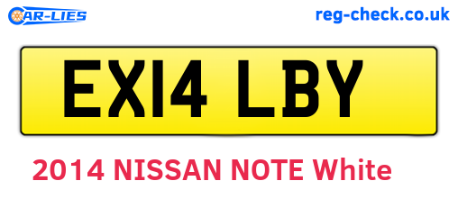 EX14LBY are the vehicle registration plates.