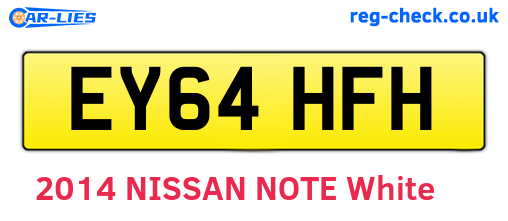 EY64HFH are the vehicle registration plates.