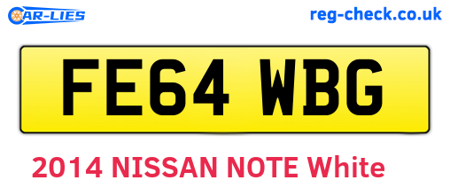 FE64WBG are the vehicle registration plates.