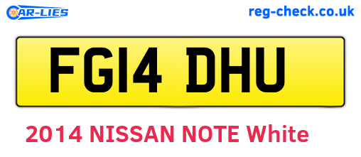 FG14DHU are the vehicle registration plates.