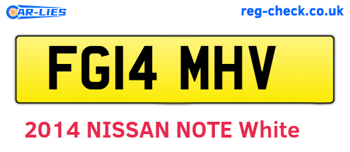 FG14MHV are the vehicle registration plates.