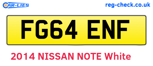 FG64ENF are the vehicle registration plates.
