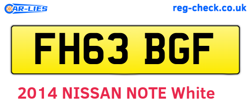 FH63BGF are the vehicle registration plates.