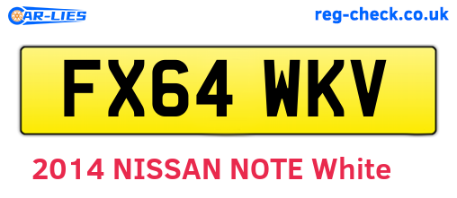 FX64WKV are the vehicle registration plates.