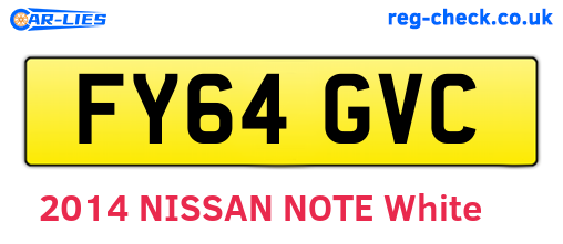 FY64GVC are the vehicle registration plates.