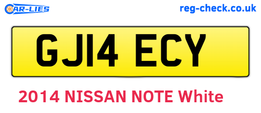 GJ14ECY are the vehicle registration plates.