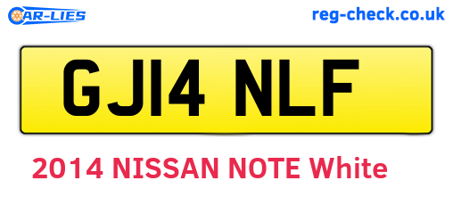 GJ14NLF are the vehicle registration plates.