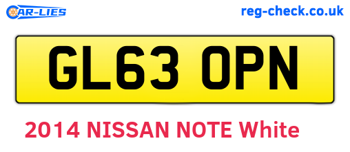 GL63OPN are the vehicle registration plates.