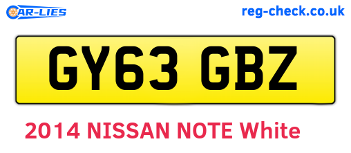 GY63GBZ are the vehicle registration plates.
