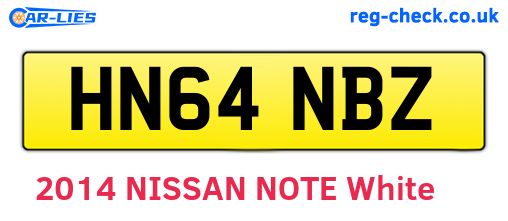 HN64NBZ are the vehicle registration plates.