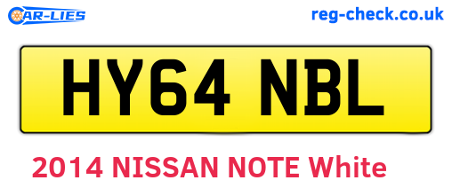 HY64NBL are the vehicle registration plates.
