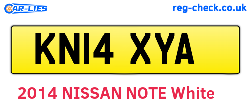 KN14XYA are the vehicle registration plates.