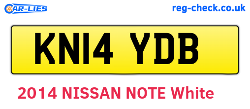 KN14YDB are the vehicle registration plates.