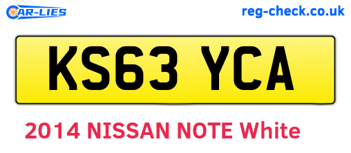 KS63YCA are the vehicle registration plates.