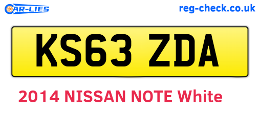 KS63ZDA are the vehicle registration plates.