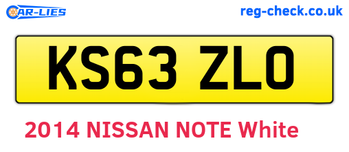KS63ZLO are the vehicle registration plates.