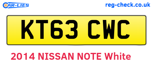 KT63CWC are the vehicle registration plates.