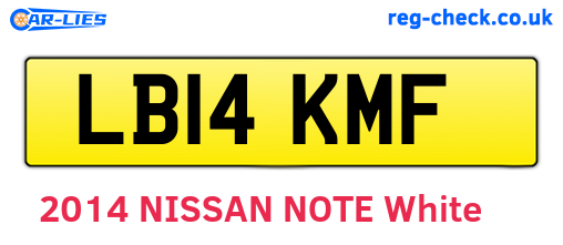 LB14KMF are the vehicle registration plates.